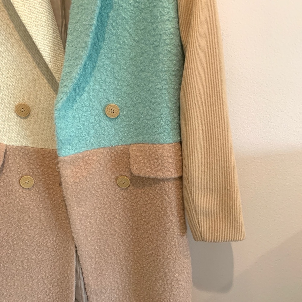 English Factory color block coat - medium coat. - Picture 9 of 11